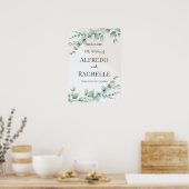 Zomer Tuin Bloemen Bruiloft Poster (Keuken)