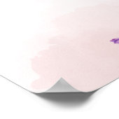 Zomer Tuin Bloemen Bruiloft Poster (Hoek)