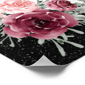 Zomer Tuin Bloemen Bruiloft Poster (Hoek)