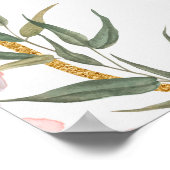 Zomer Tuin Bloemen Bruiloft Poster (Hoek)