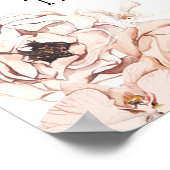 Zomer Tuin Bloemen Bruiloft Poster (Hoek)