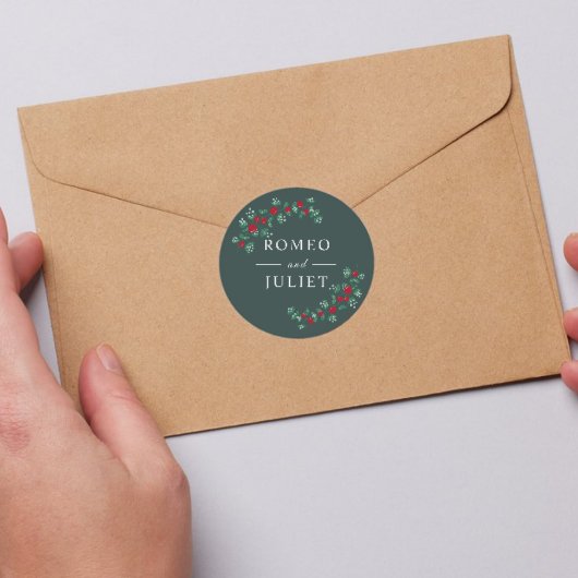 Zomer Tuin Bloemen Bruiloft Ronde Sticker