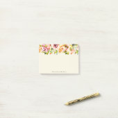 Zomer Tuin Bloemen Monogram Post-it® Notes (Op bureau)