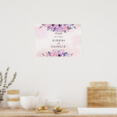Zomer Tuin Bloemige Bruiloft Poster (Keuken)