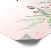 Zomer Tuin Bloemige Bruiloft Poster (Hoek)