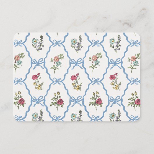 Zomer Tuin Partij Bloemen Registratie Uitnodigen I Informatiekaartje (Achterkant)