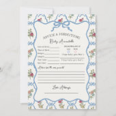 Zomer Tuin Party Bloemen Douche Advies voor Baby Kaart (Voorkant)