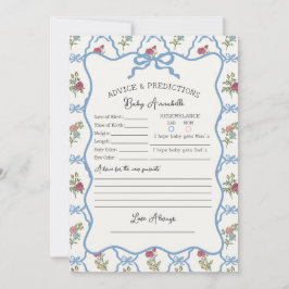 Zomer Tuin Party Bloemen Douche Advies voor Baby Kaart