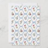 Zomer Tuin Party Bloemen Douche Advies voor Baby Kaart (Achterkant)