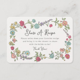 Zomer Tuin Party Bloemen Een Recept Invoegen Informatiekaartje