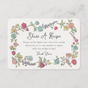 Zomer Tuin Party Bloemen Een Recept Invoegen Informatiekaartje