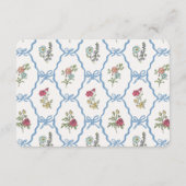 Zomer Tuin Party Bloemen Luier Raffle Insert Informatiekaartje (Achterkant)