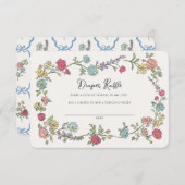 Zomer Tuin Party Bloemen Luier Raffle Insert Informatiekaartje (Voorkant / Achterkant)