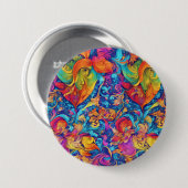 Zomer tuin ronde button 7,6 cm (Voorkant /achterkant)