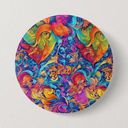 Zomer tuin ronde button 7,6 cm (Voorkant)