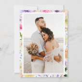 Zomer Tuin Thee Party Bloemen & Foto Bruiloft Save The Date (Achterkant)