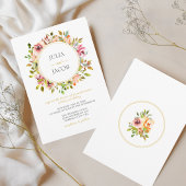 Zomer Tuin Waterverf Bloem Bruiloft Kaart