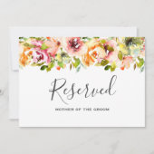 Zomer Tuin Waterverf Bloemige Bruiloft Kaart (Voorkant)