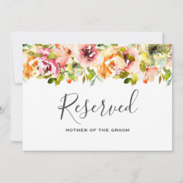 Zomer Tuin Waterverf Bloemige Bruiloft Kaart