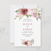 Zomer Tuin Waterverf Bloemige Trouwdag Save The Date (Voorkant)