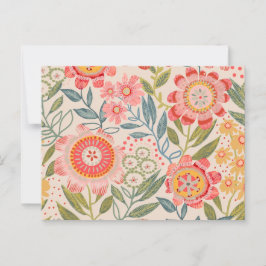 Zomer Tuin Weelderige Bloemen Briefkaart