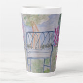 Zomer Tuinbank Latte Mok (Voorkant)