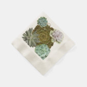 Zomer Tuinbruiloft, Kippen en Kuikens, Succulenten Servet (Hoek)