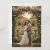 Zomer Tuinfoto met Wilde Bloemen Save The Date (Achterkant)