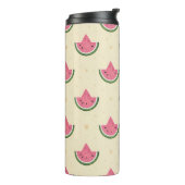 Zomer Tumbler van Roze Watermeloenen, 16oz Geïsole Thermosbeker (Gedraaid links)