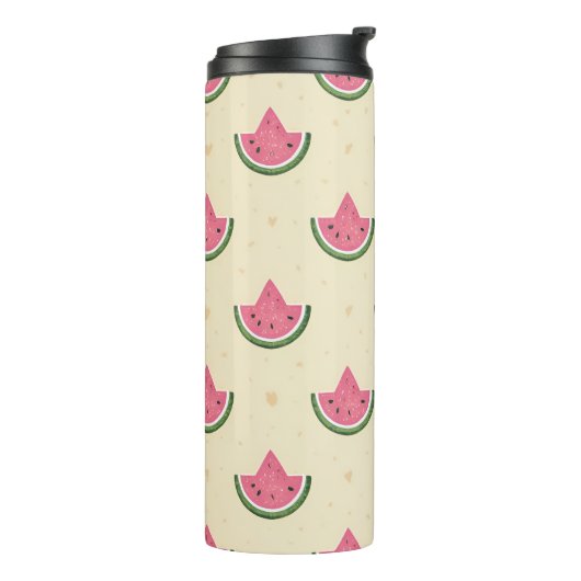 Zomer Tumbler van Roze Watermeloenen, 16oz Geïsole Thermosbeker (Gedraaid links)