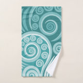 Zomer Turquoise Abstract Varen Blad Bad Handdoek (Handdoek)