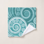 Zomer Turquoise Abstract Varen Blad Bad Handdoek (Wasdoekje)