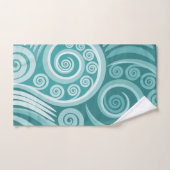 Zomer Turquoise Abstract Varen Blad Bad Handdoek (Handdoek)