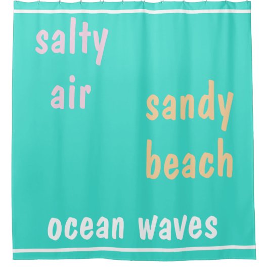Zomer turquoise oceaangolven douchegordijn (Voorkant)