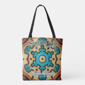 Zomer Turquoise: Tote Bag (Achterkant)