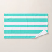Zomer Turquoise Witte Strepen Bad Handdoek (Handdoek)