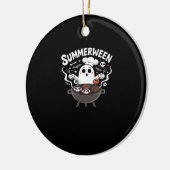 Zomer tussen BBQ Grappig Keramisch Ornament (Links)