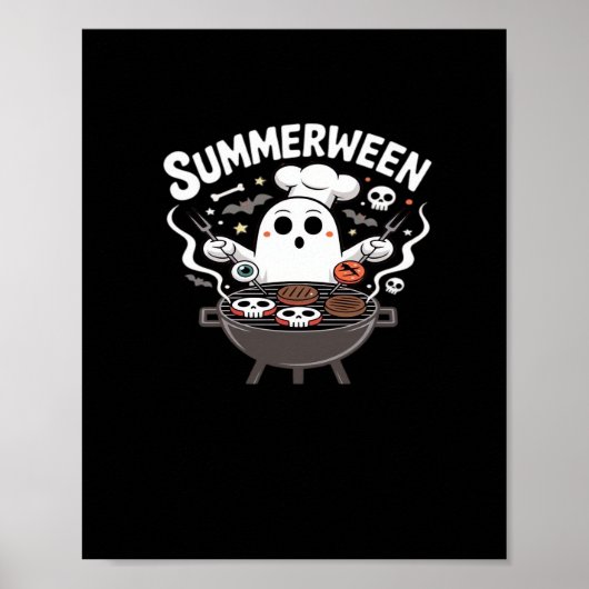 Zomer tussen BBQ Grappig Poster (Voorkant)