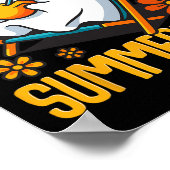 Zomer tussen Funny Ghost Halloween Summer Beach Vi Poster (Hoek)