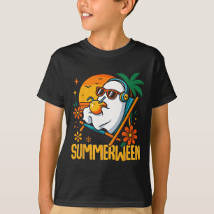 Zomer tussen Funny Ghost Halloween Summer Beach Vi T-shirt