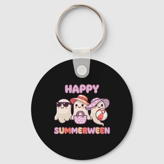 Zomer tussen Halloween Ghost Sleutelhanger (Voorkant)