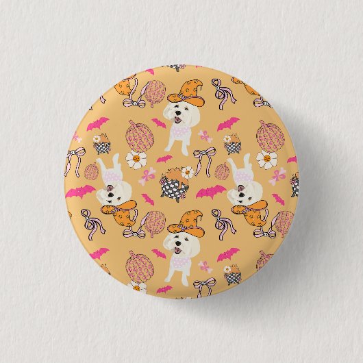 Zomer tussen heksen en ronde button 3,2 cm (Voorkant)