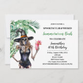 Zomer tussen heksen zwembad Bash Verjaardag Kaart (Voorkant)