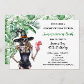 Zomer tussen heksen zwembad Bash Verjaardag Kaart (Voorkant / Achterkant)