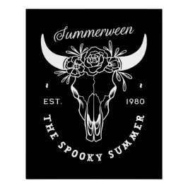 Zomer tussen spookachtig gothic zomerfeest thema z perfect poster