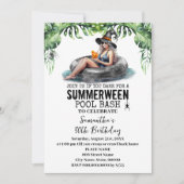 Zomer tussen Tropical Witch Verjaardagsfeest Kaart (Voorkant)