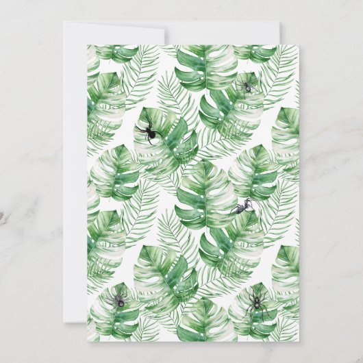 Zomer tussen Tropical Witch Verjaardagsfeest Kaart (Achterkant)