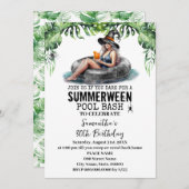 Zomer tussen Tropical Witch Verjaardagsfeest Kaart (Voorkant / Achterkant)