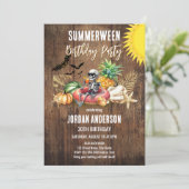 Zomer tussen verjaardagsfeest en Halloween Kaart (Staand voorkant)