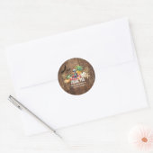 Zomer tussen verjaardagsfeest en Halloween Ronde Sticker (Envelop)
